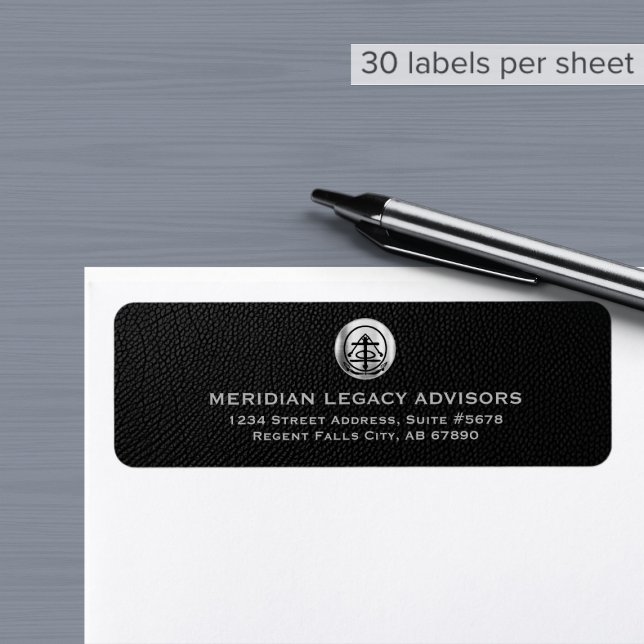 Elegant Silver Logo Return Label (Creator Uploaded)