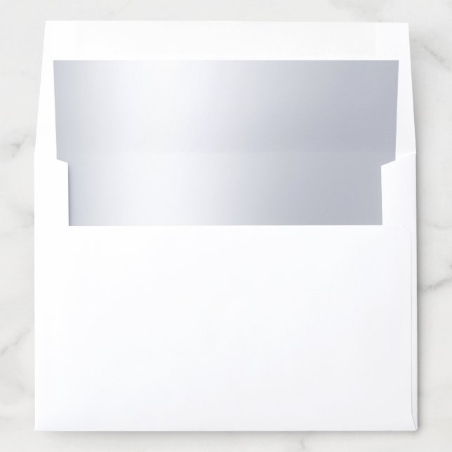 Elegant Silver Look Modern Glamorous Plain Envelope Liner (In Envelope)