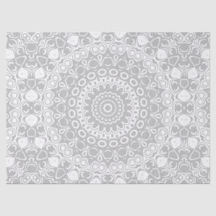 Elegant Silver Mandala Pattern Tissue Paper