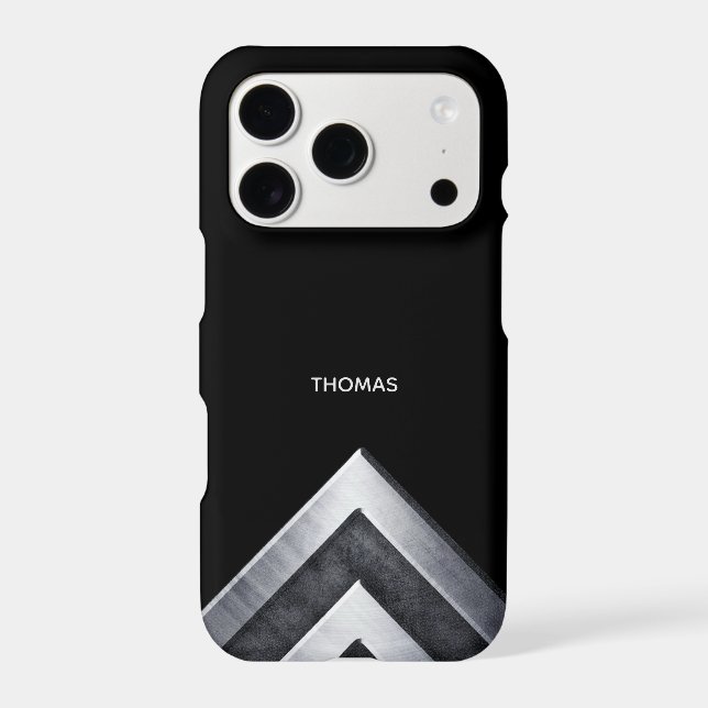 Elegant Silver Metal Pattern Iphone Case (Back)