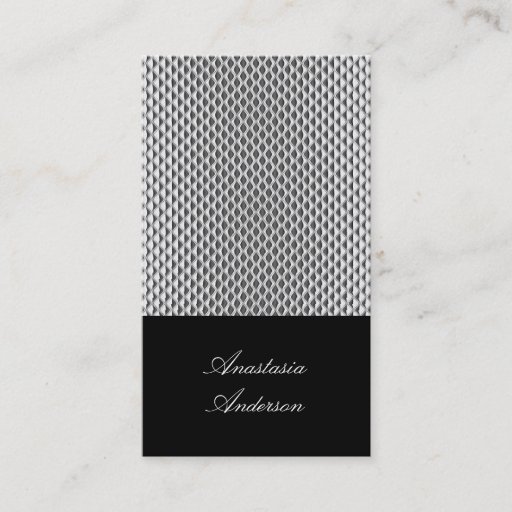 Customizable Elegant Silver Metal Profile Card Business Cards