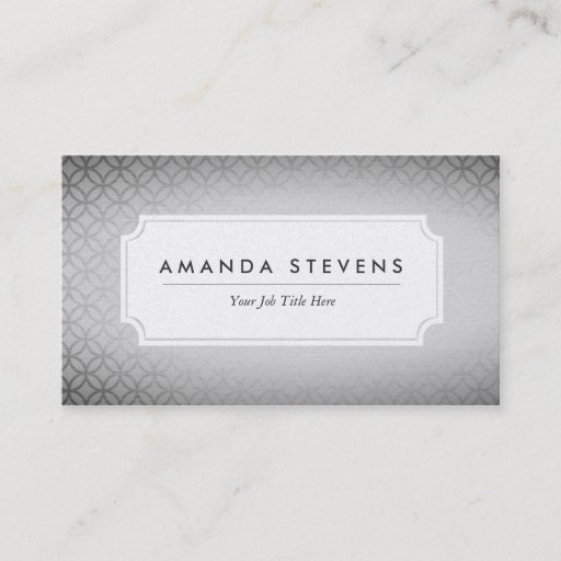 Customizable Elegant Silver Metallic Business Cards
