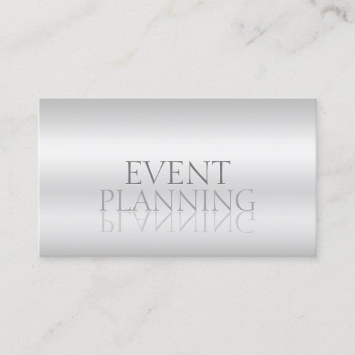 Elegant Silver Mirror Font Professional Stylish Business Card