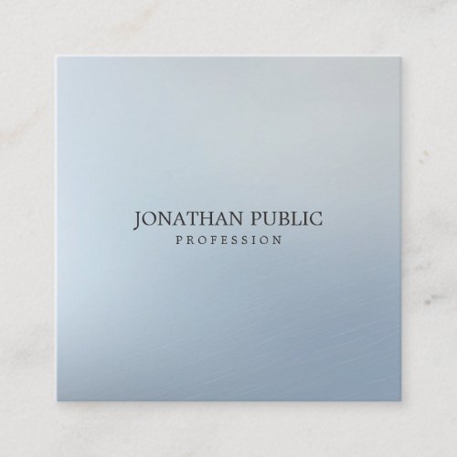 Elegant Silver Modern Professional Attorney Lawyer Square Business Card