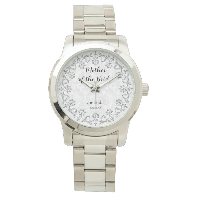 Elegant Silver Mother of Bride  Watch (Front)