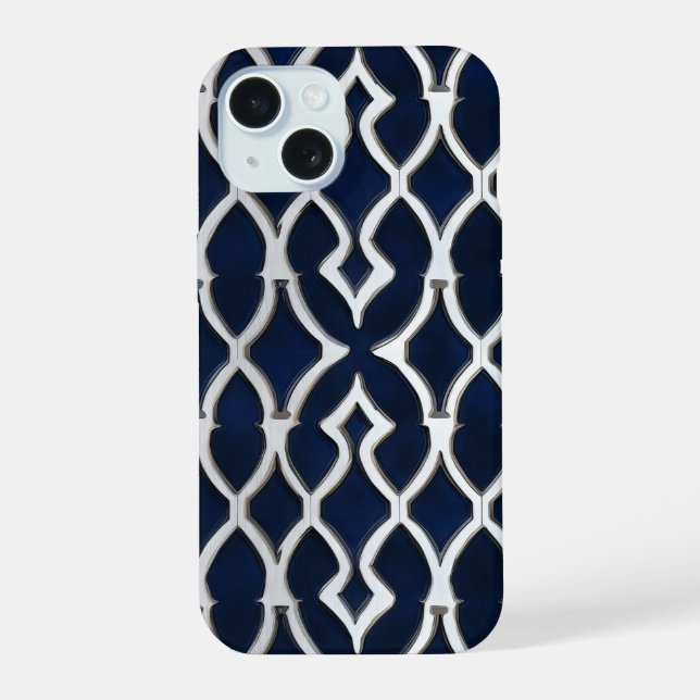 Elegant Silver Pattern Iphone Case (Back)