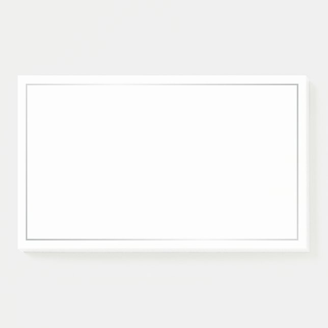 Elegant Silver Post-it Notes (Front)