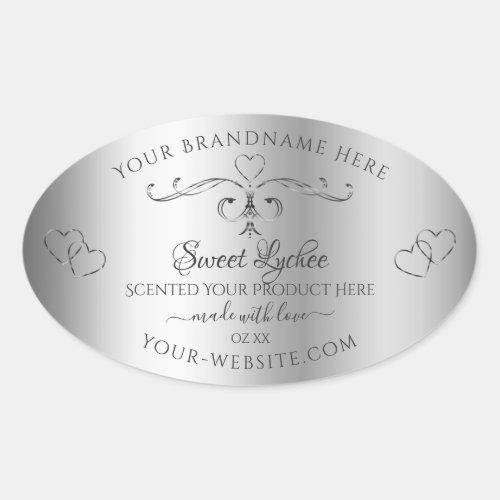 Elegant Silver Product Labels Ornate Ornamental