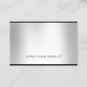 Elegant Silver Professional Modern Fashionable Business Card