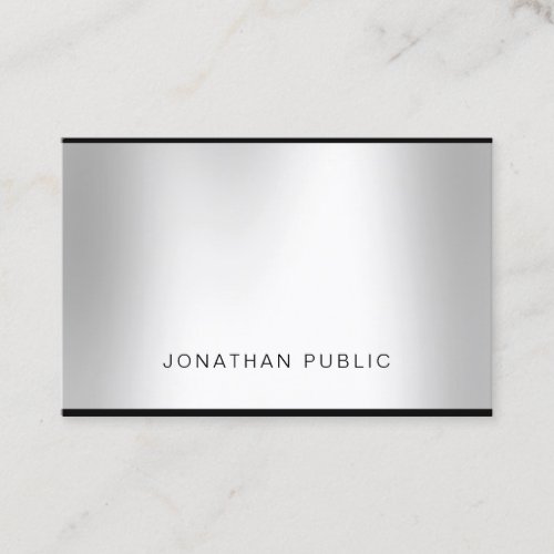 Elegant Silver Professional Modern Fashionable Business Card