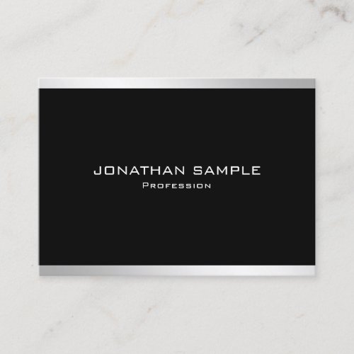 Elegant Silver Professional Modern Simple Design Business Card