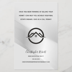 Elegant Silver Real Estate Flyer