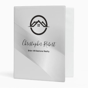 Elegant Silver Real Estate Mini Binder