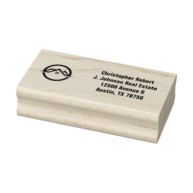 Elegant Silver Real Estate Rubber Stamp (Stamp)