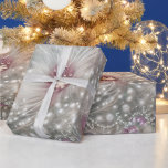 Elegant Silver & Red Bead Pearl Christmas Floral Wrapping Paper<br><div class="desc">Give your recipients your best. Use this lovely, sophisticated, "jeweled" with no actual glitter, foil, or beading, high-quality gift wrap with a grid back for easy cutting. You'll appreciate the ease of use and your recipients will love its elegant beauty. Good for all occasions and holidays, very versatile. Thanks for...</div>
