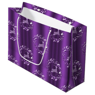 6 Christmas Gift Bags – Purple Ladybug