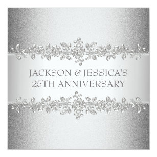 25th anniversary invitations zazzle