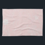 Elegant Silver Roses Floral Drawing Pink Design Kitchen Towel<br><div class="desc">Modern minimalist spring Garden floral, light silver line strokes botanical, wild roses, spring garden flowers and leaves, simple nature pattern, faux shining metallic white and silver gray gradient foil line art, over a blush pink, light pink background. Trendy silver floral illustration and pink hand drawn Flowers Design. A minimal, luxurious,...</div>