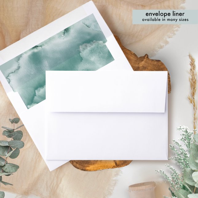 Elegant Silver Sage Watercolor Envelope Liner (Creator Uploaded)