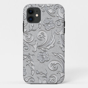 Elegant Silver Scrolls iPhone 11 Case