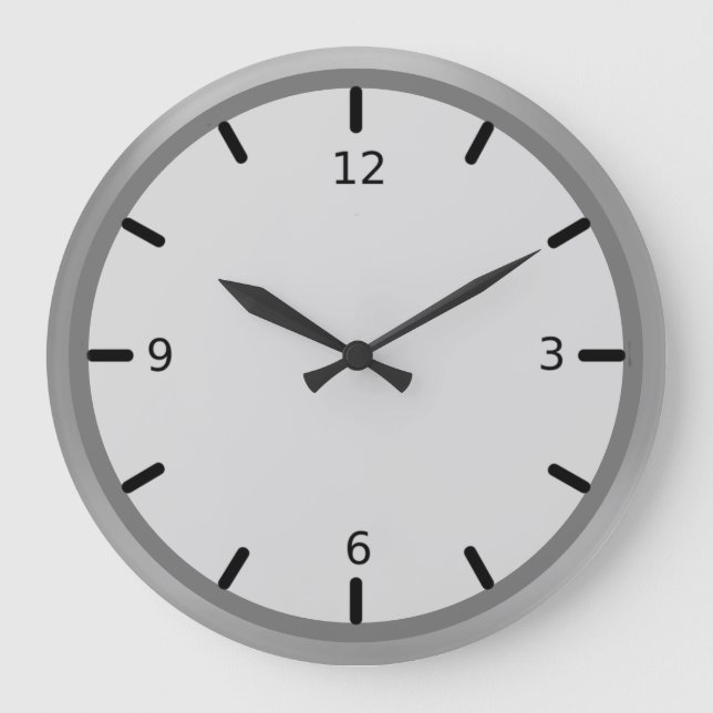 Elegant Silver Shades Large Clock (Front)