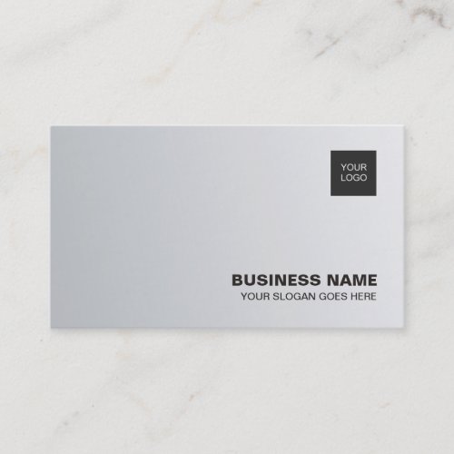 Elegant Silver Simple Chic Luxury Company Trendy Business Card