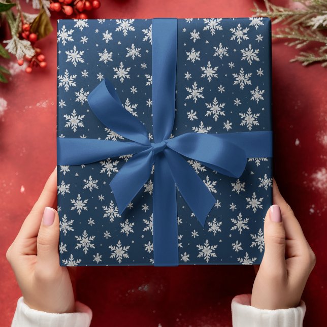 Elegant Silver Snowflake | Winter Holiday  Wrapping Paper (Creator Uploaded)