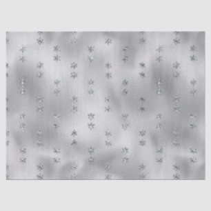 Elegant Silver Star Tissue Paper