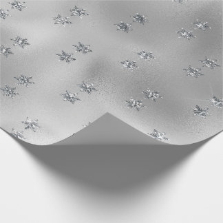 Elegant Silver Star Wrapping Paper