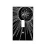 Elegant Silver Sun Moon Mandala Black Design Light Switch Cover
