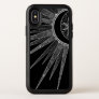Elegant Silver Sun Moon Mandala Black Design OtterBox Symmetry iPhone X Case