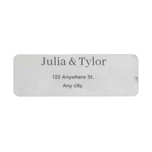 Elegant Silver Wedding Address Label