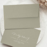 Elegant Silver & White Modern RSVP Return Address Envelope<br><div class="desc">Designed to coordinate with for the «Modern Classic» Wedding Invitation Collection. To change details,  click «Details». View the collection link on this page to see all of the matching items in this beautiful design or see the collection here: https://bit.ly/3rQMpxU</div>