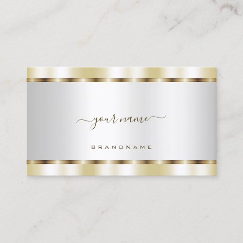 Elegant Silver with Gold Effect Professional Business Card