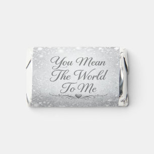 Elegant Silver You Mean World Chocolate Hershey's Miniatures