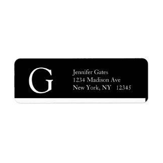 Elegant Simple Address Labels Monogram G