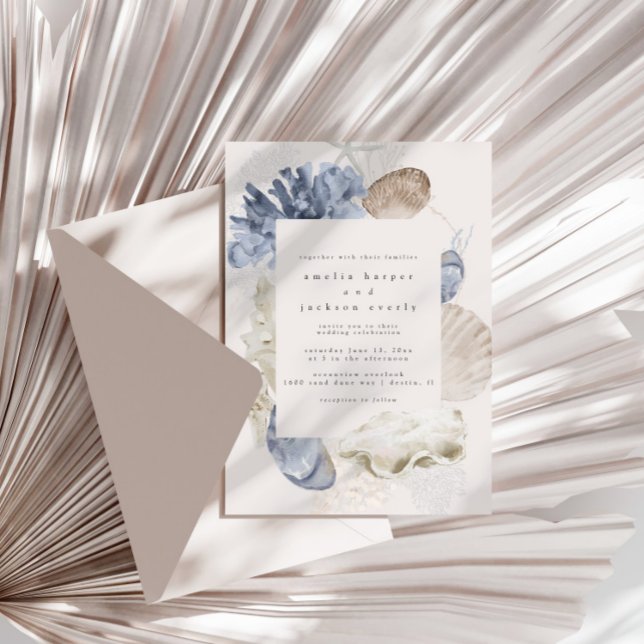 Elegant Simple Beach Wedding Invitation (Creator Uploaded)