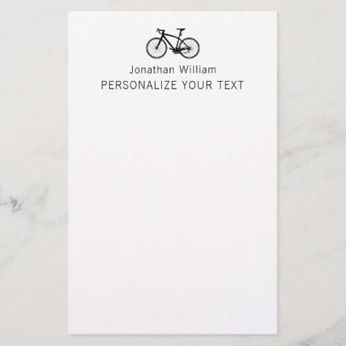Elegant Simple Bicycle Retro Personal Stationery