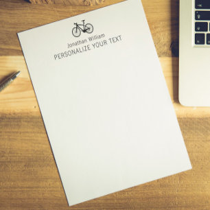 Elegant Simple Bicycle Retro Personal Stationery