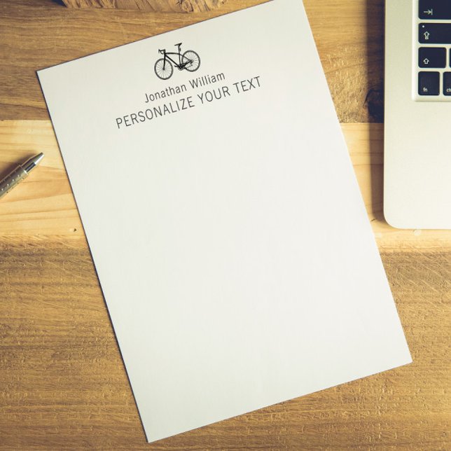   Elegant Simple Bicycle Retro Personal Stationery (Creator Uploaded)