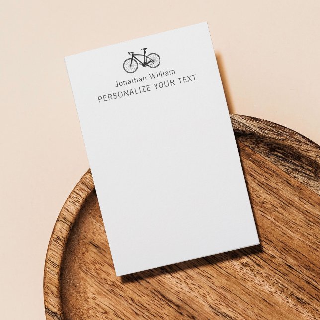 Elegant Simple Bicycle Retro Personal Stationery (Creator Uploaded)