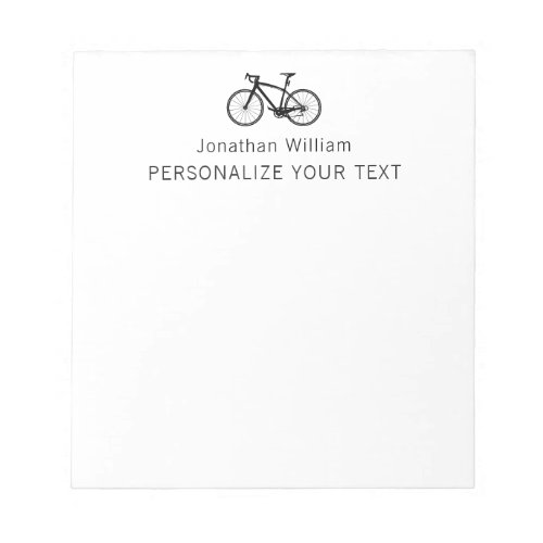 Elegant Simple Bicycle Retro Personal Stationery Notepad