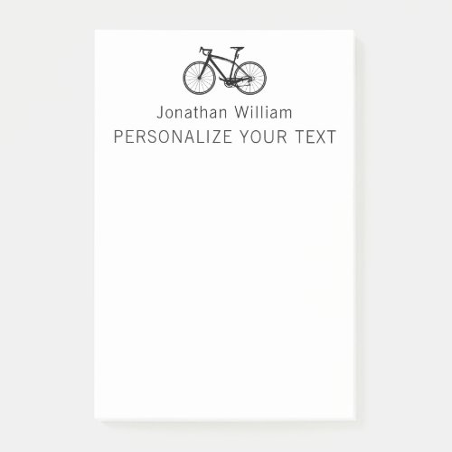 Elegant Simple Bicycle Retro Personal Stationery Post_it Notes
