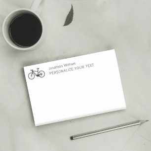 Elegant Simple Bicycle Retro Personal Stationery Post-it Notes