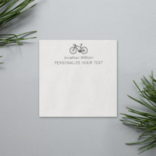 Elegant Simple Bicycle Retro Personal Stationery Post-it Notes