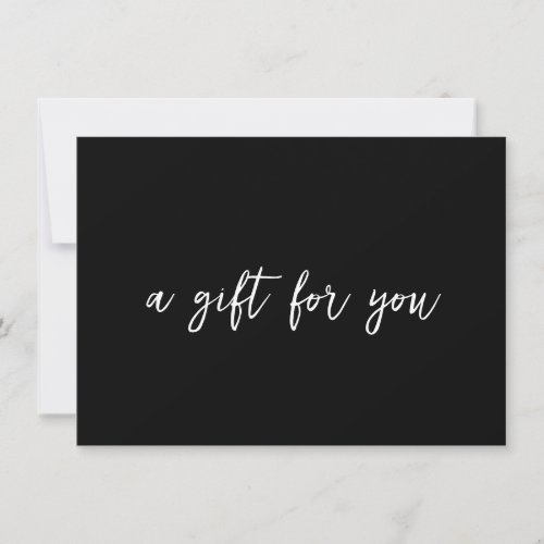 Elegant Simple Black Modern Gift Certificate