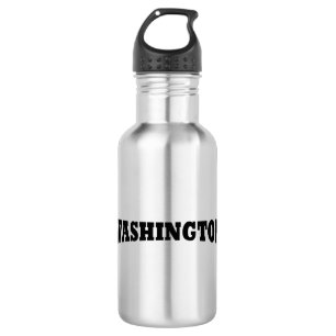 Elegant Simple Black Script Washington DC Stainless Steel Water Bottle