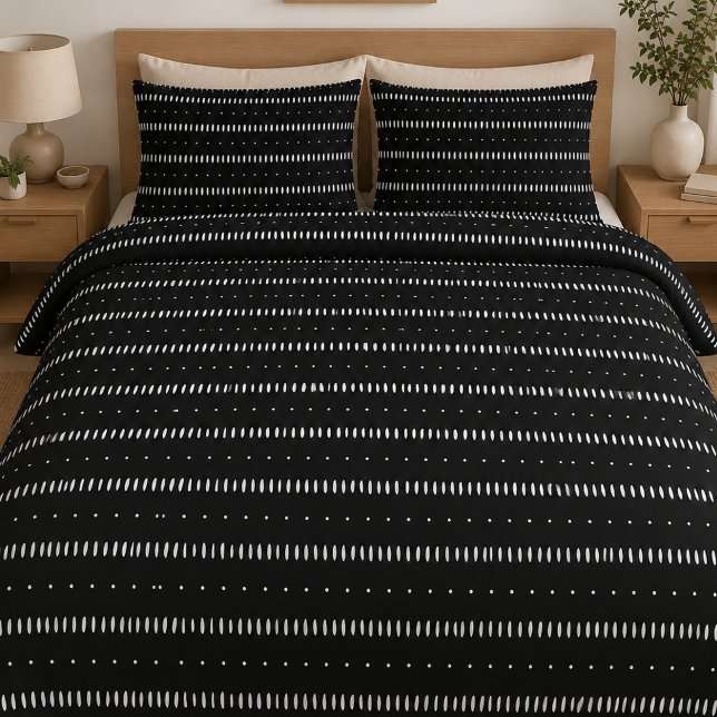 Elegant simple black &white abstract pattern duvet cover (Creator Uploaded)