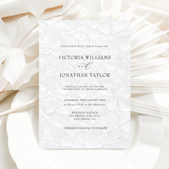 Elegant Simple Black & White Wedding Invitation (Creator Uploaded)
