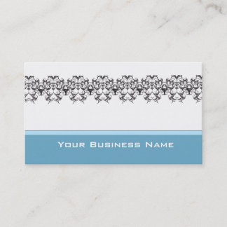 Elegant & simple blue, white &black business card